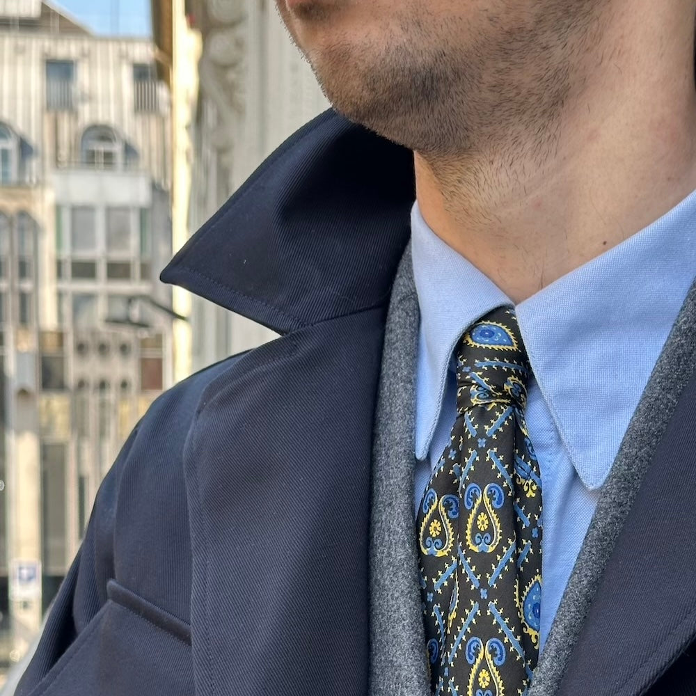 Chemise col français oxford Somelos 80/2 bleue claire (précommande)