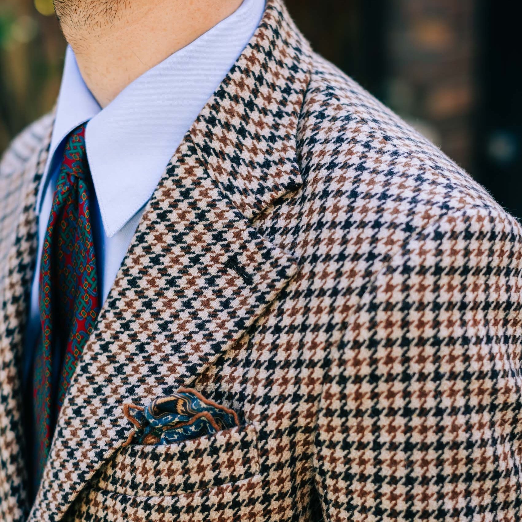 La veste cran florentin déstructurée en tweed marron