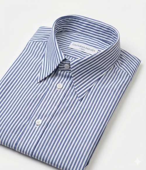 Chemise col français popeline Monti 120/2 gamme Rames (précommande)