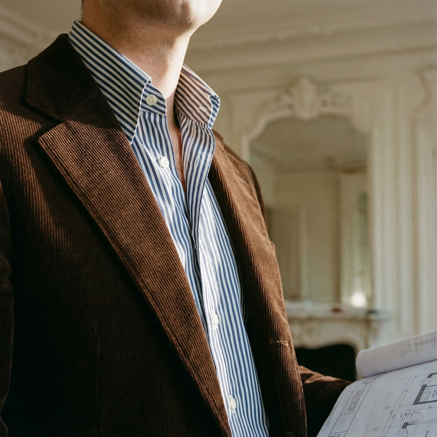 Chemise col français popeline Monti 120/2 gamme Rames (précommande)