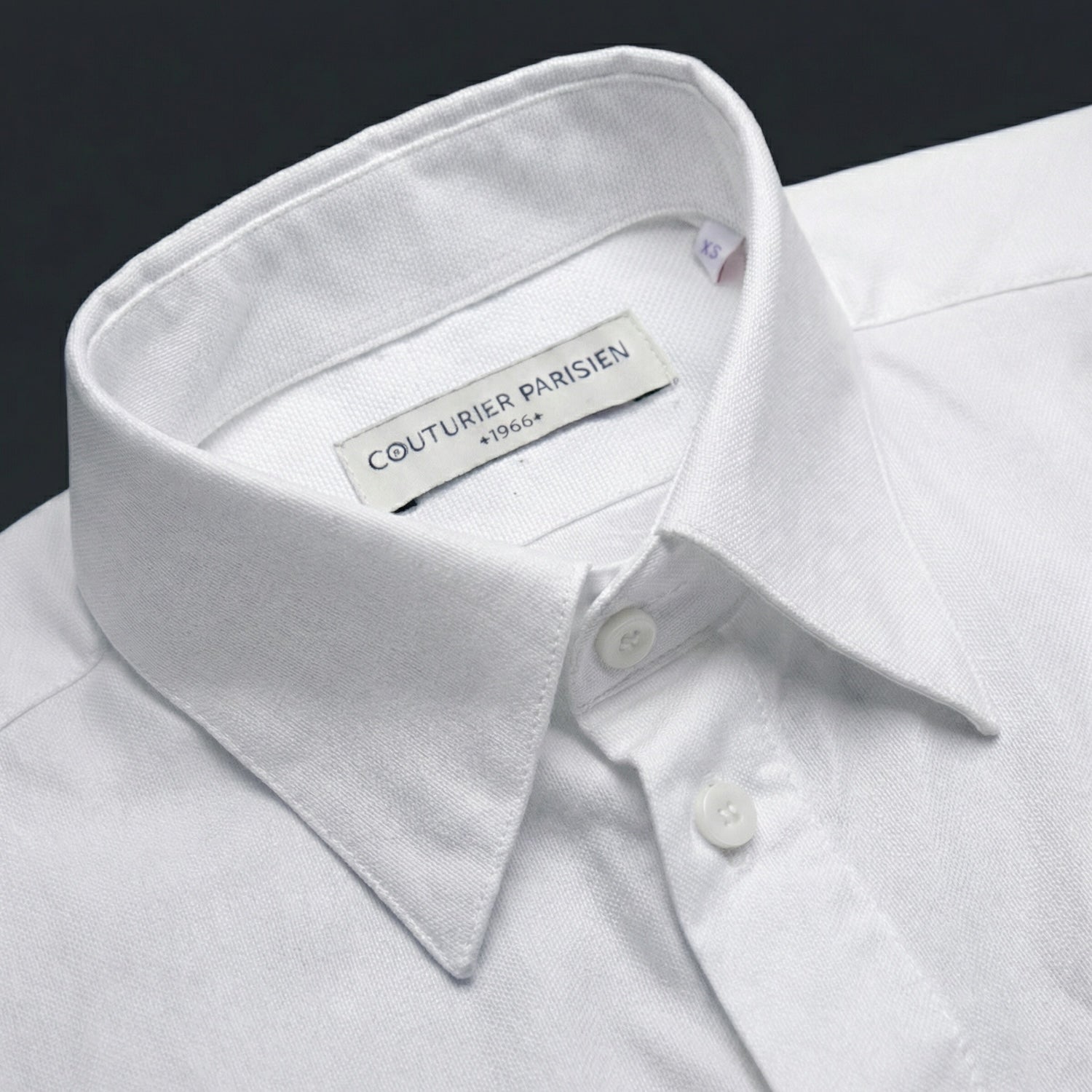 Chemise col français oxford Somelos 80/2 blanche (précommande)