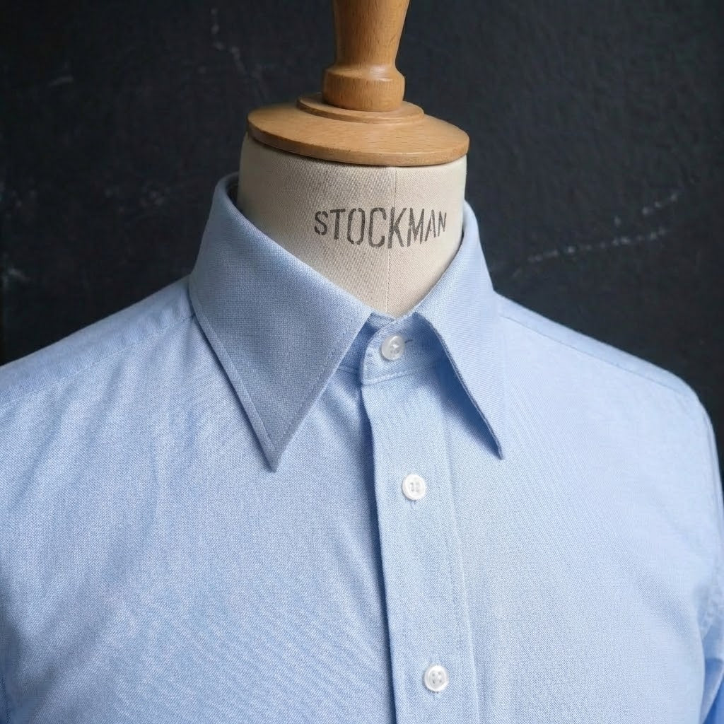 Chemise col français oxford Somelos 80/2 bleue claire (précommande)