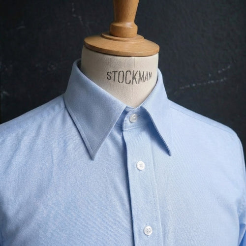 Chemise col français oxford Somelos 80/2 bleue claire (précommande)