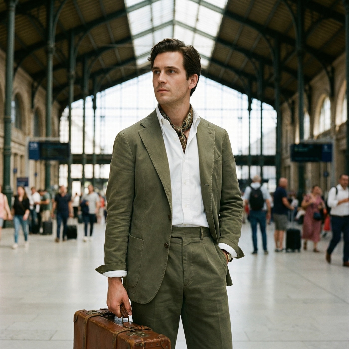 Chemise col français oxford Somelos 80/2 blanche (précommande)