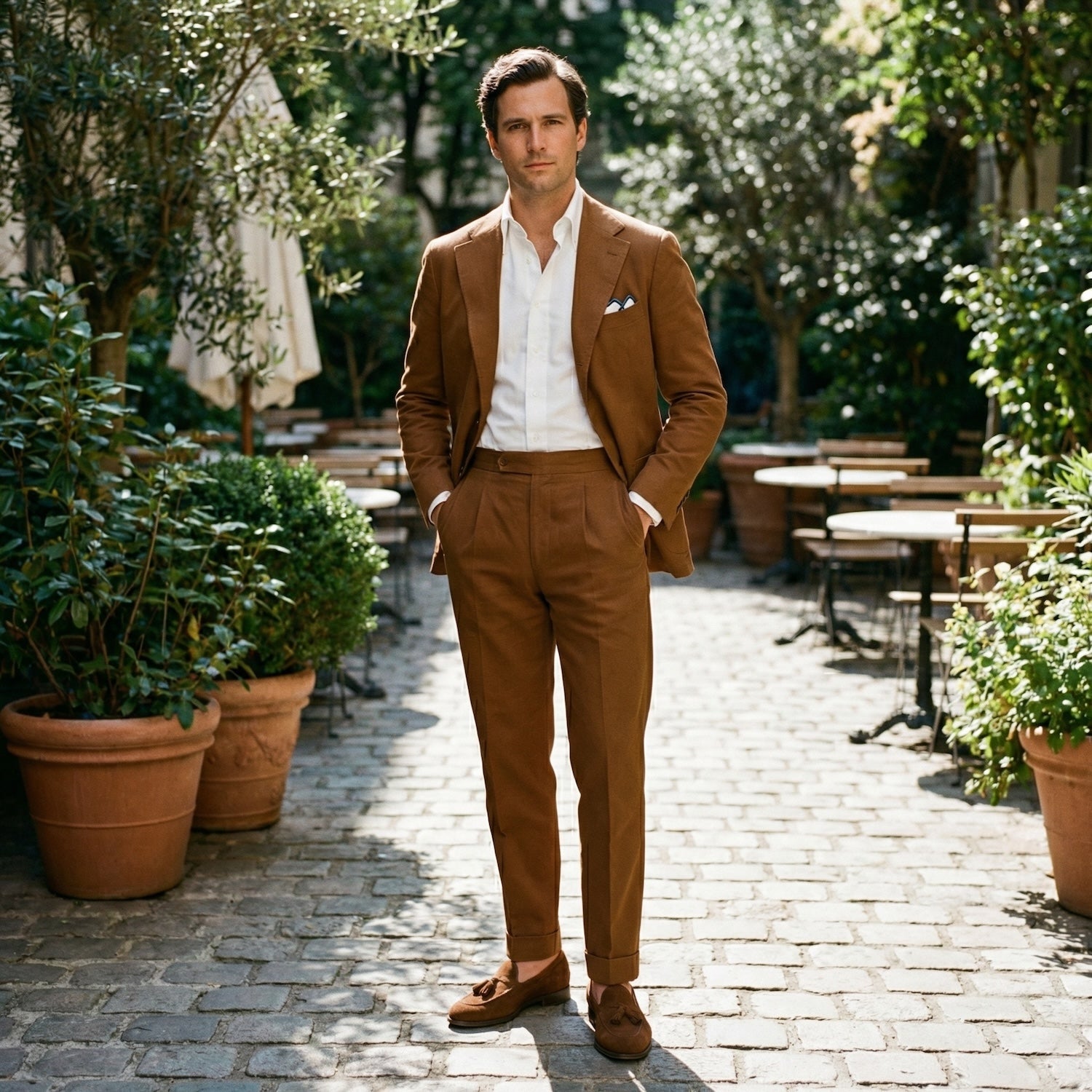 Chemise col français oxford Somelos 80/2 blanche (précommande)