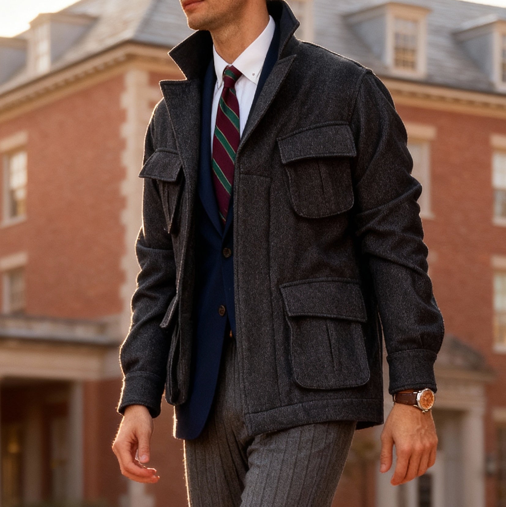 Jungle Jacket twill de laine indigo