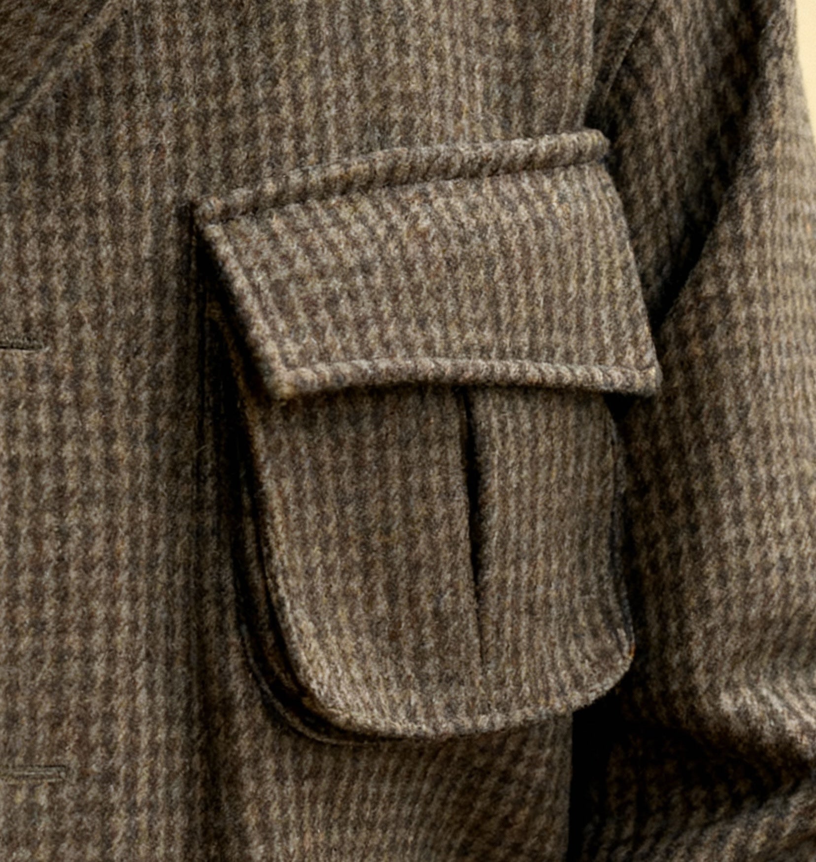 Jungle Jacket pied de poule taupe olive