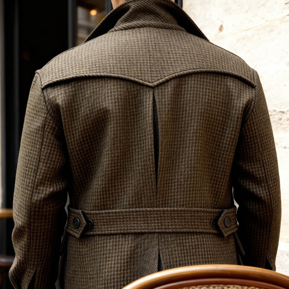 Jungle Jacket pied de poule taupe olive