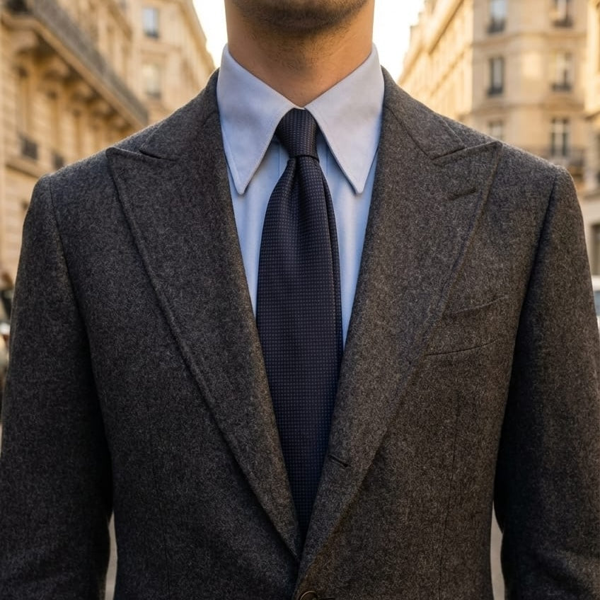 Chemise col français oxford Somelos 80/2 bleue claire (précommande)